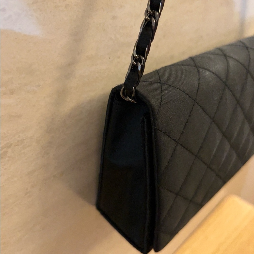 Kate Landry Chanel black quilted bag, Sophisticated Black Quilted Clutch - Picture 4 of 12